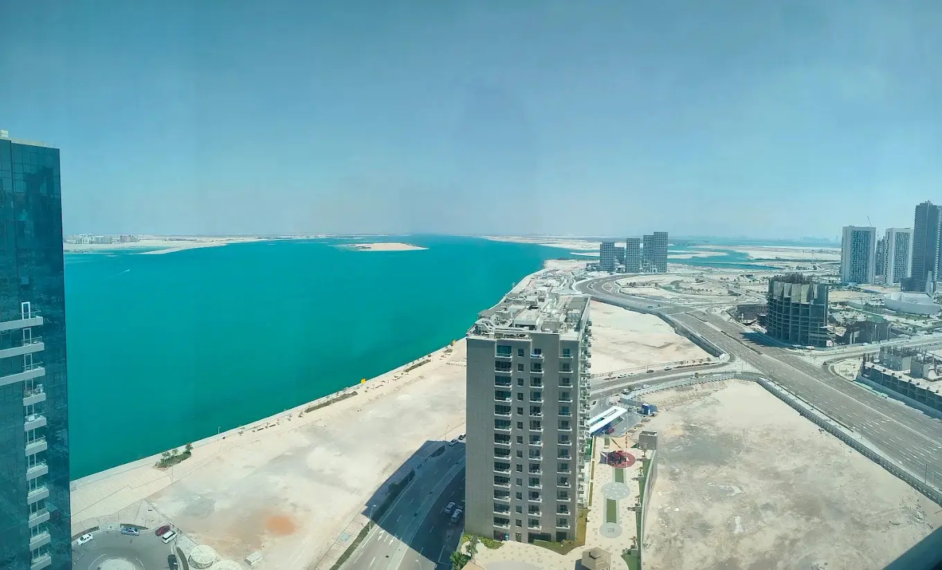 Waterfront exterior view of Sea Face Tower within Shams Abu Dhabi Al Reem Island