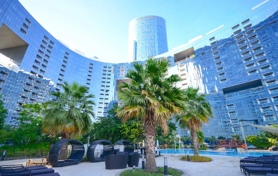 Exterior architectural rendering of Park View Tower, a modern residential high-rise in Shams Abu Dhabi, Al Reem Island.