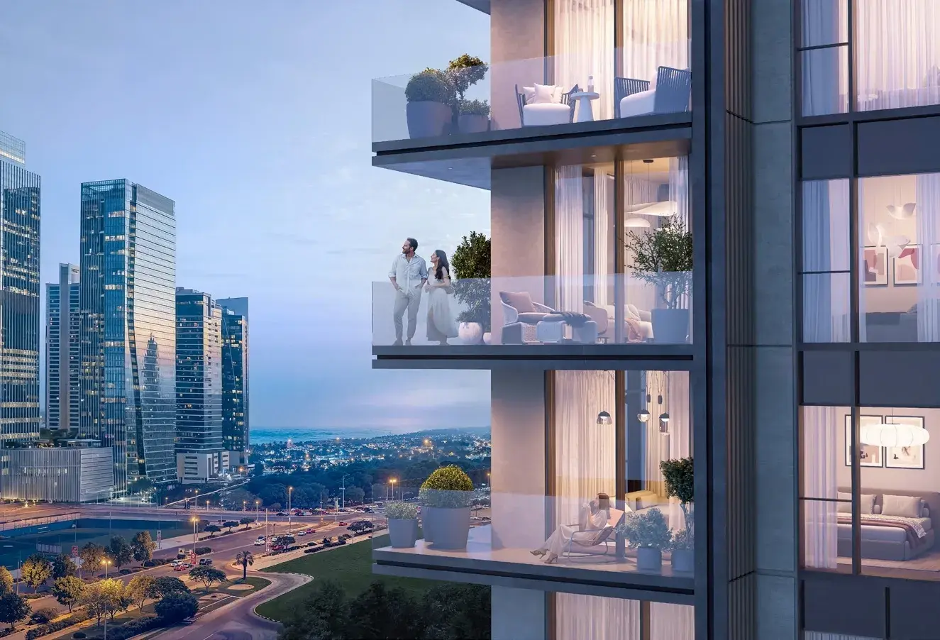 Tara Park Modon Properties exterior Al Reem Island Abu Dhabi featuring open lawns and family-friendly picnic areas.