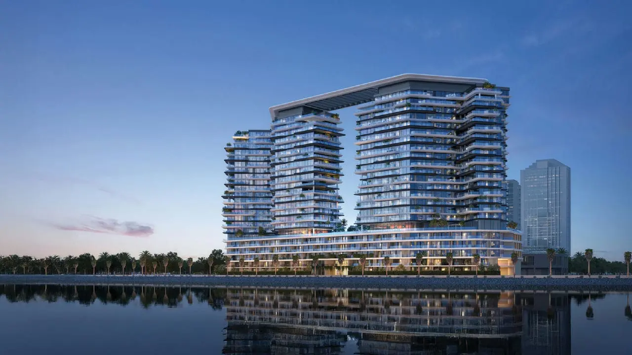 Daytime view of Seamount residence from Reem Island promenade with waterfront backdrop.jpg