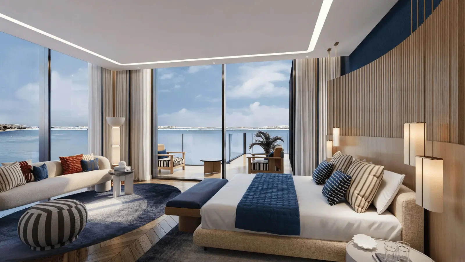 Modern open kitchen with marble countertops, built-in premium appliances, and a minimalist design ideal for luxury living in Reem Island residence.jpg