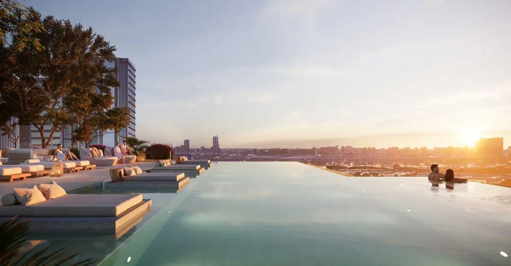 Sky Swimming Pool at rooftop of Muheira residential towers on Reem Island, Abu Dhabi..jpg