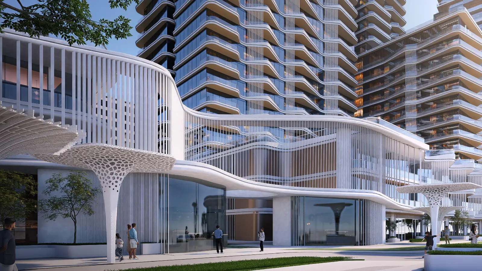 Panoramic exterior view of Sunstone by IMKAN Sky Tower, Al Reem Island Abu Dhabi luxury apartments..jpg