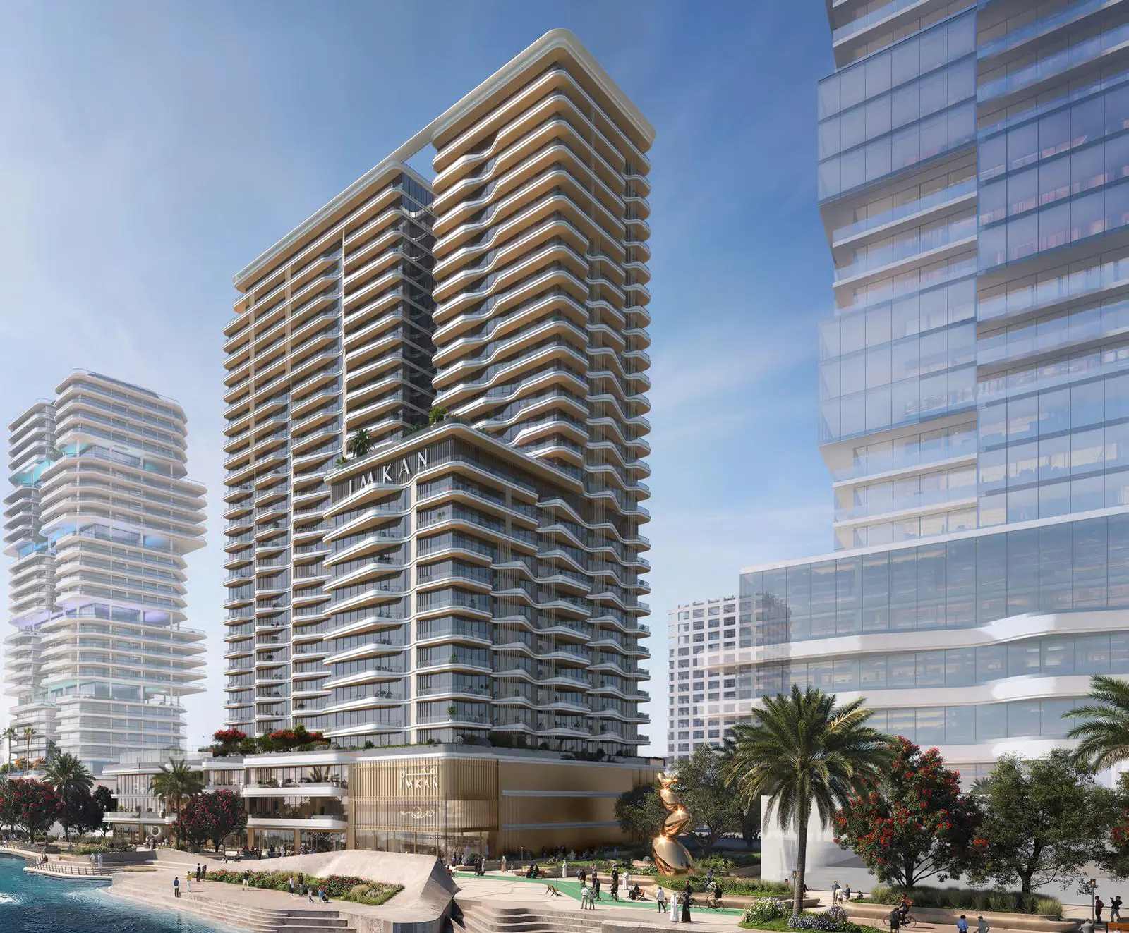 Modern façade of Sunstone Abu Dhabi, highlighting this newly launched Al Reem Island project with striking architectural elements.