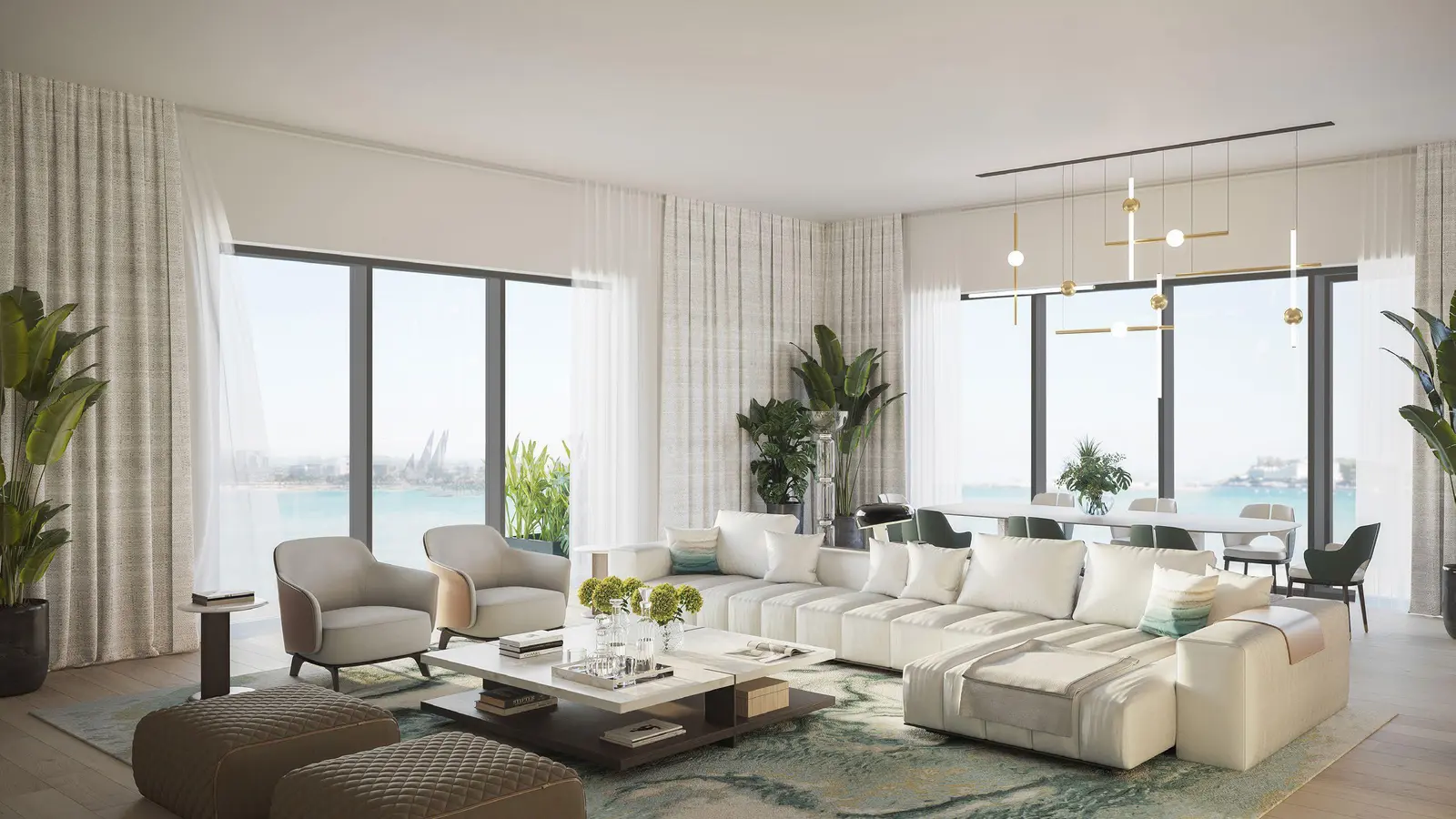 Balcony view from bedroom at Sunstone by IMKAN Sky Tower, Abu Dhabi waterfront project with city and sea skyline views..jpg