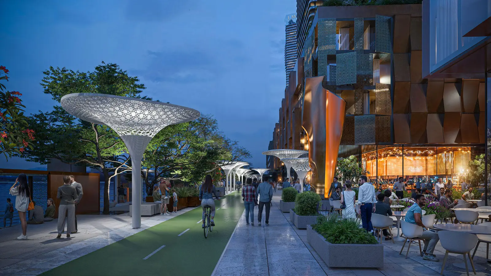 Scenic walking and cycling paths at Sunstone by IMKAN, Abu Dhabi waterfront Sky Tower residences..jpg