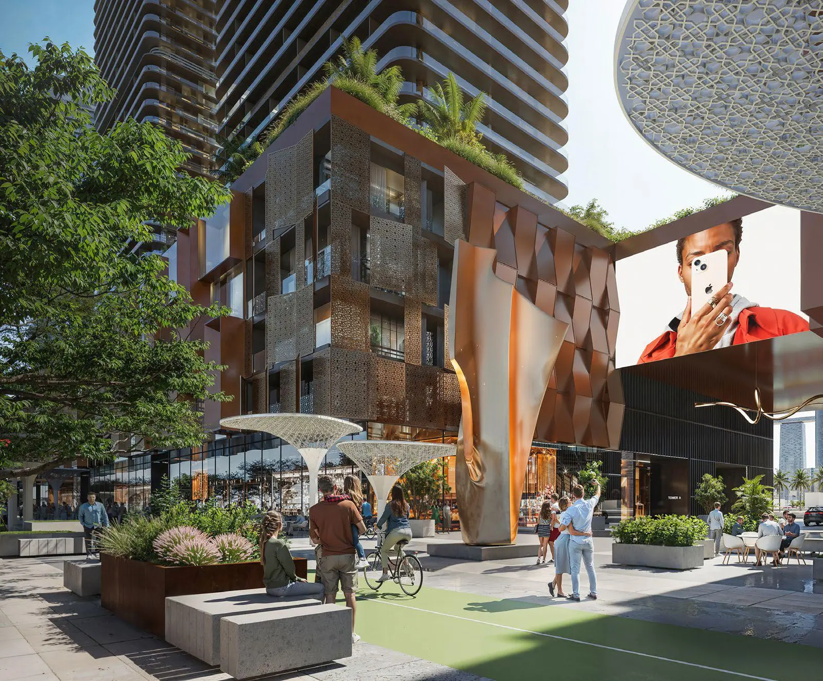 Multipurpose community space at Sunstone by IMKAN, Al Reem Island, encouraging vibrant social interaction..jpg