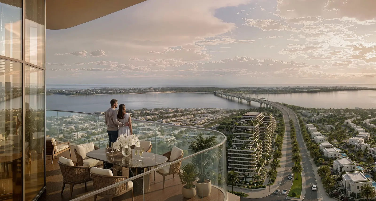 High‑rise elevation of Rotana Residences on Al Reem Island, Abu Dhabi, UAE displaying clean architectural lines, modern tower design, and superior construction quality