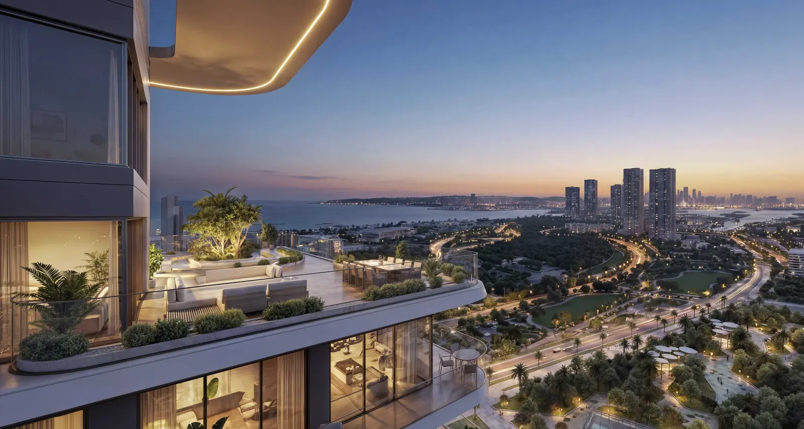 Open‑plan living and dining interior at Rotana Residences Al Reem Island, Abu Dhabi, UAE showcasing bright modern spaces, seamless layouts, and contemporary design