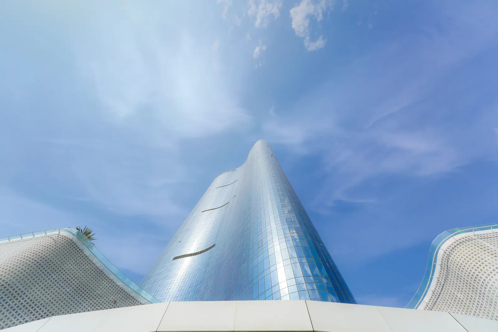 Leaf Tower residential building with distinctive architecture in Al Reem Island, Abu Dhabi.