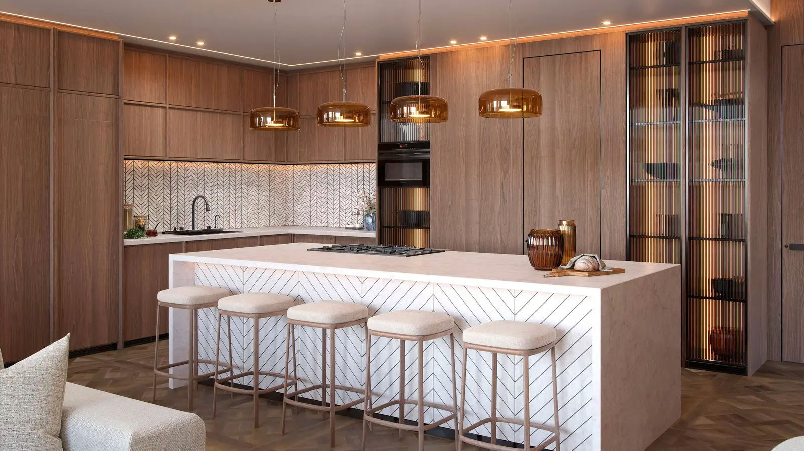 Dining Area Interior — Contemporary dining space at Reem Eleven designed with premium materials and an open‑plan layout for refined urban living
