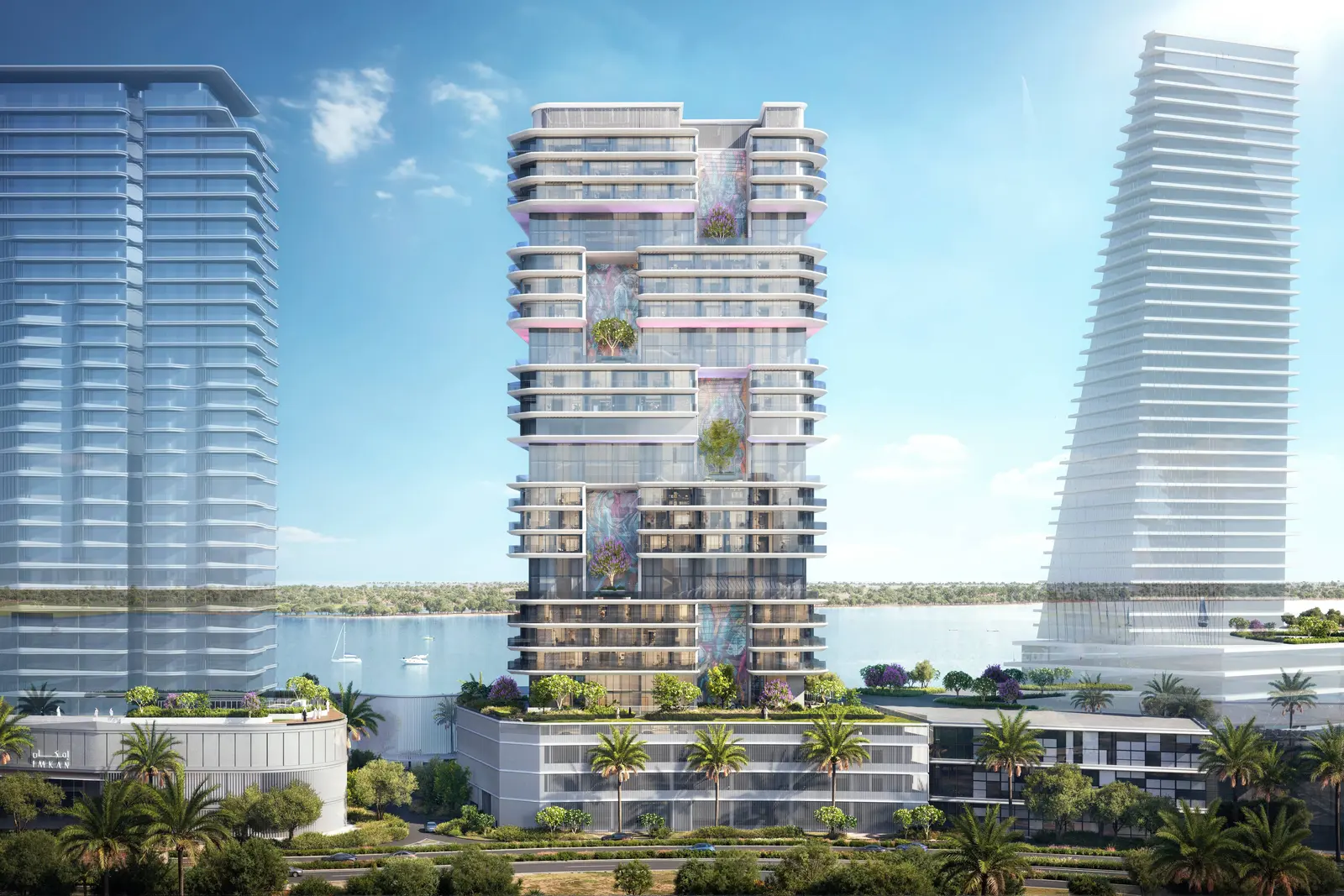 Modern architectural façade featuring bold geometric forms, artistic detailing, and a youthful design identity overlooking Al Reem Island (3).jpg