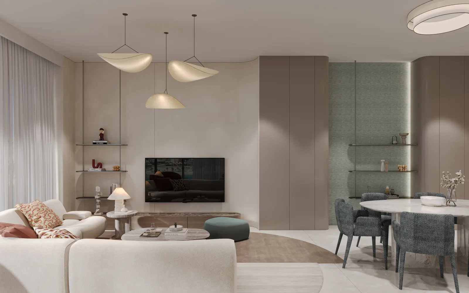 Spacious living room at The Artery Residences featuring modern finishes, warm lighting, and a youthful, contemporary design that reflects the building’s vibrant lifestyle (5).jpg