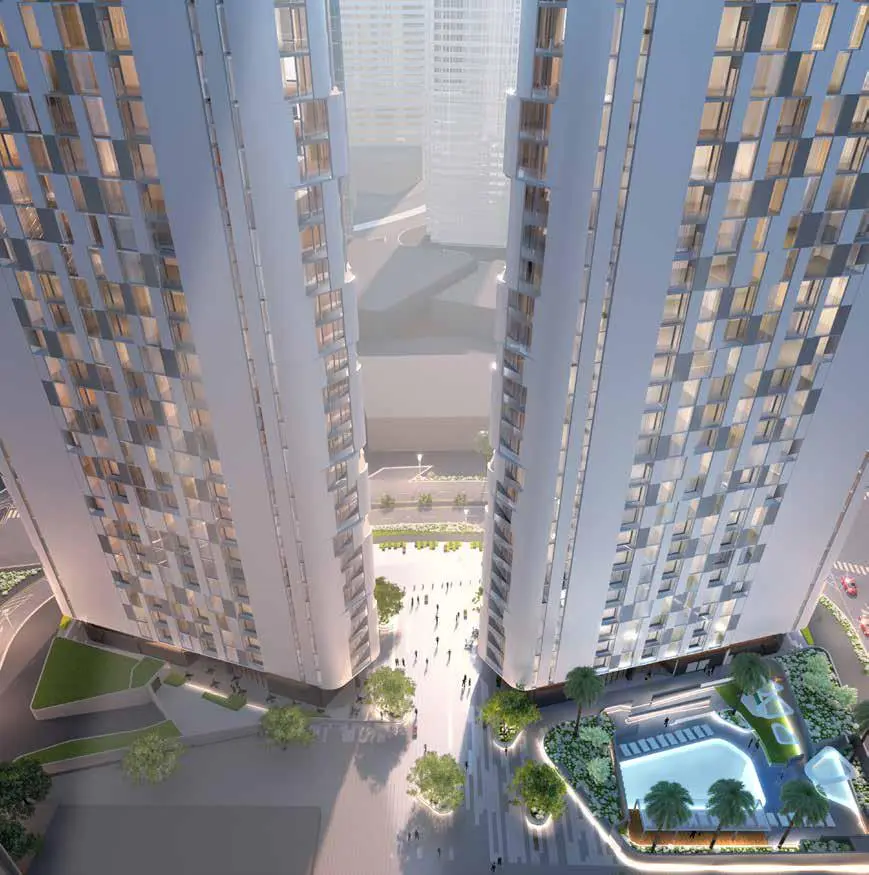 Meera Shams Abu Dhabi twin towers showcasing contemporary design and premium urban living