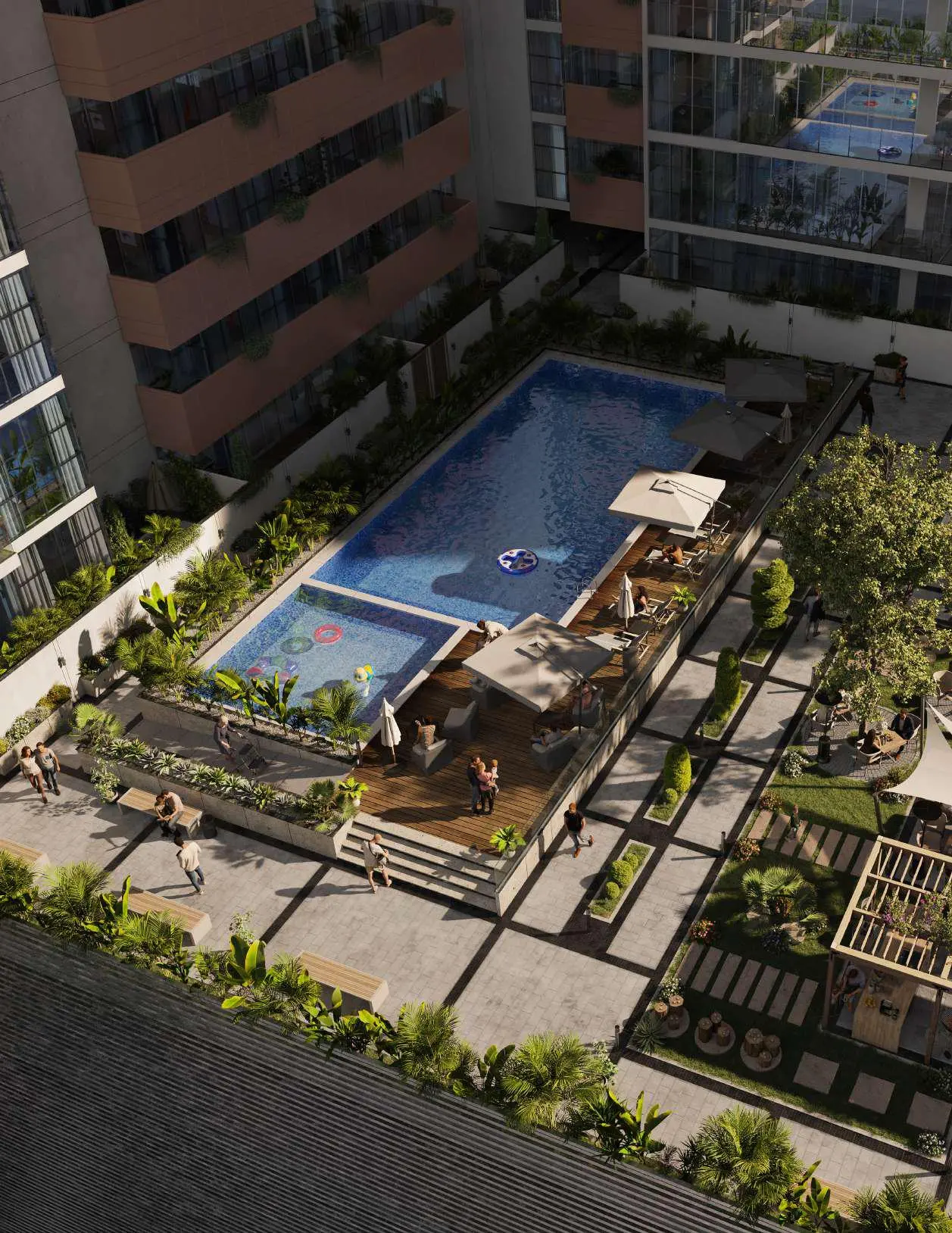 Vista 3 luxury exterior at Al Reem Island Abu Dhabi featuring elegant architecture with panoramic waterfront surroundings.