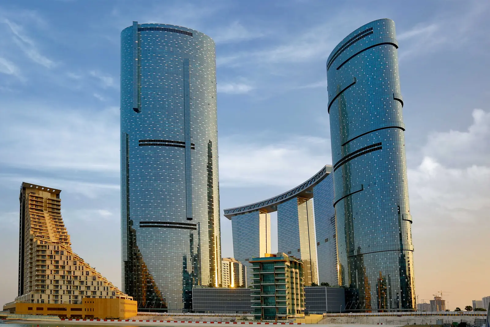 Luxury high-rise Sun Tower on Al Reem Island Abu Dhabi, displaying contemporary exterior design and prime waterfront real estate appeal.