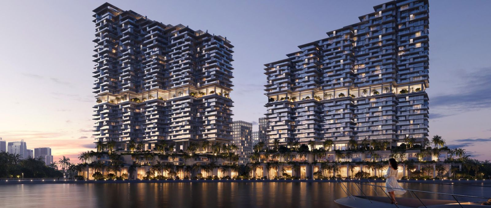 Aerial view of Riviera Residences community on Reem Island highlighting luxury waterfront apartments in Abu Dhabi.