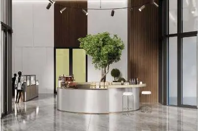 Sunlit luxury apartment interior showing broad balcony entry at Radiant Viewz in City of Lights, Al Reem Island, Abu Dhabi.